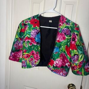 VINTAGE RARE floral 80s bolero * accepting offers
